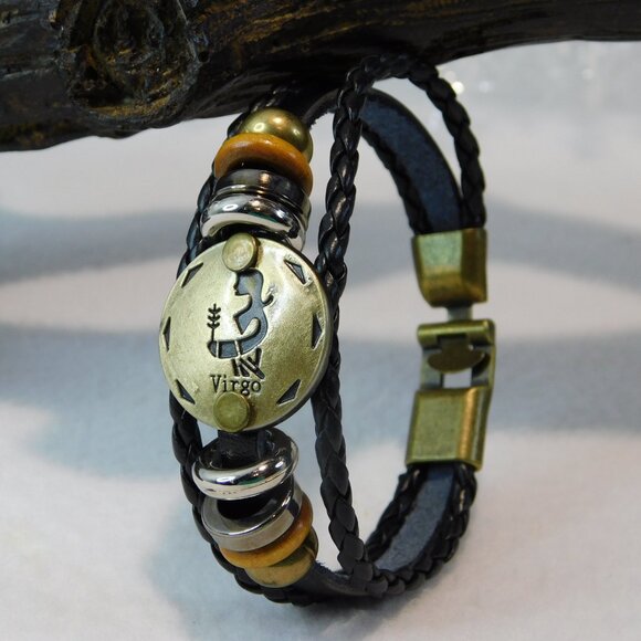 "Virgo" Leather Bracelet - Picture 3 of 11